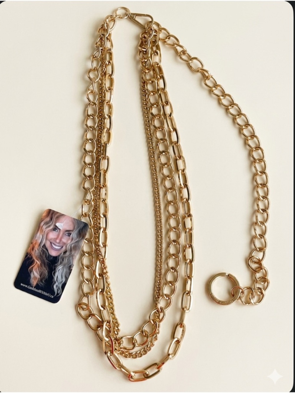 STEVE MADDEN | Multi-Strand Gold Chain Link Belt | M/L | 34+